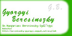 gyorgyi bercsinszky business card